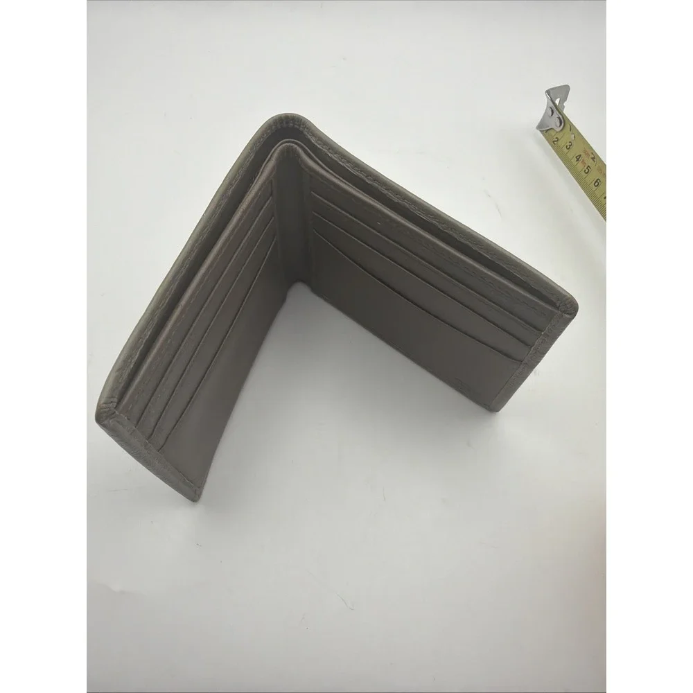 TUMI Beige Bifold Wallet ID Window Card Holder Slim Men Never Used